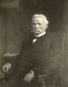 106190 Portret van dr. B. Reiger, geboren 1845, lid van de gemeenteraad van Utrecht (1877-1908), wethouder van Utrecht ...